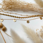 Multi pendant necklace - custom - option to have initials - gold filled - tarnish resistant - hypoallergenic - petite circle pendants