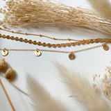 Multi pendant necklace - custom - option to have initials - gold filled - tarnish resistant - hypoallergenic - petite circle pendants