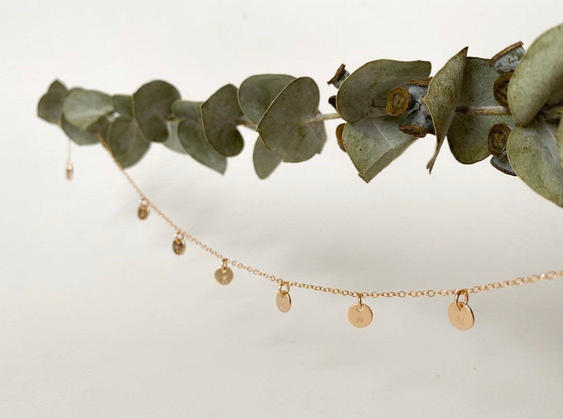 Multi pendant necklace - custom - option to have initials - gold filled - tarnish resistant - hypoallergenic - petite circle pendants