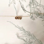 Small circle pendant necklaces - custom monogram - high quality gold fill - hypoallergenic - tarnish resitant - hand stamped - personalized