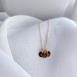 Small circle pendant necklaces - custom monogram - high quality gold fill - hypoallergenic - tarnish resitant - hand stamped - personalized