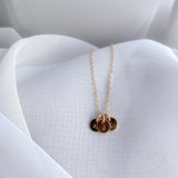 Small circle pendant necklaces - custom monogram - high quality gold fill - hypoallergenic - tarnish resitant - hand stamped - personalized