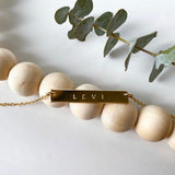 Gold bar neckace - made with highest quality 14/20 Gold fill - tarnish resistant and made to last - lowercase - petite cursive font