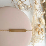 Kids custom gold bar neckace - made with highest quality 14/20 Gold fill - tarnish resistant and made to last - baby, toddler, teen, girl.