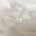 Sterling Silver flat round studs - hypoallergenic - tarnish resistant - everyday earrings - one pair