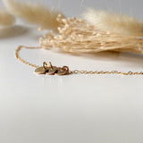 Small circle pendant necklaces - custom monogram - high quality gold fill - hypoallergenic - tarnish resitant - hand stamped - personalized