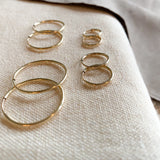 Gold filled hoops - high quality - tarnish resistant - hypoallergenic - good for sensitive ears - everyday - endless hoops - huggie hoops