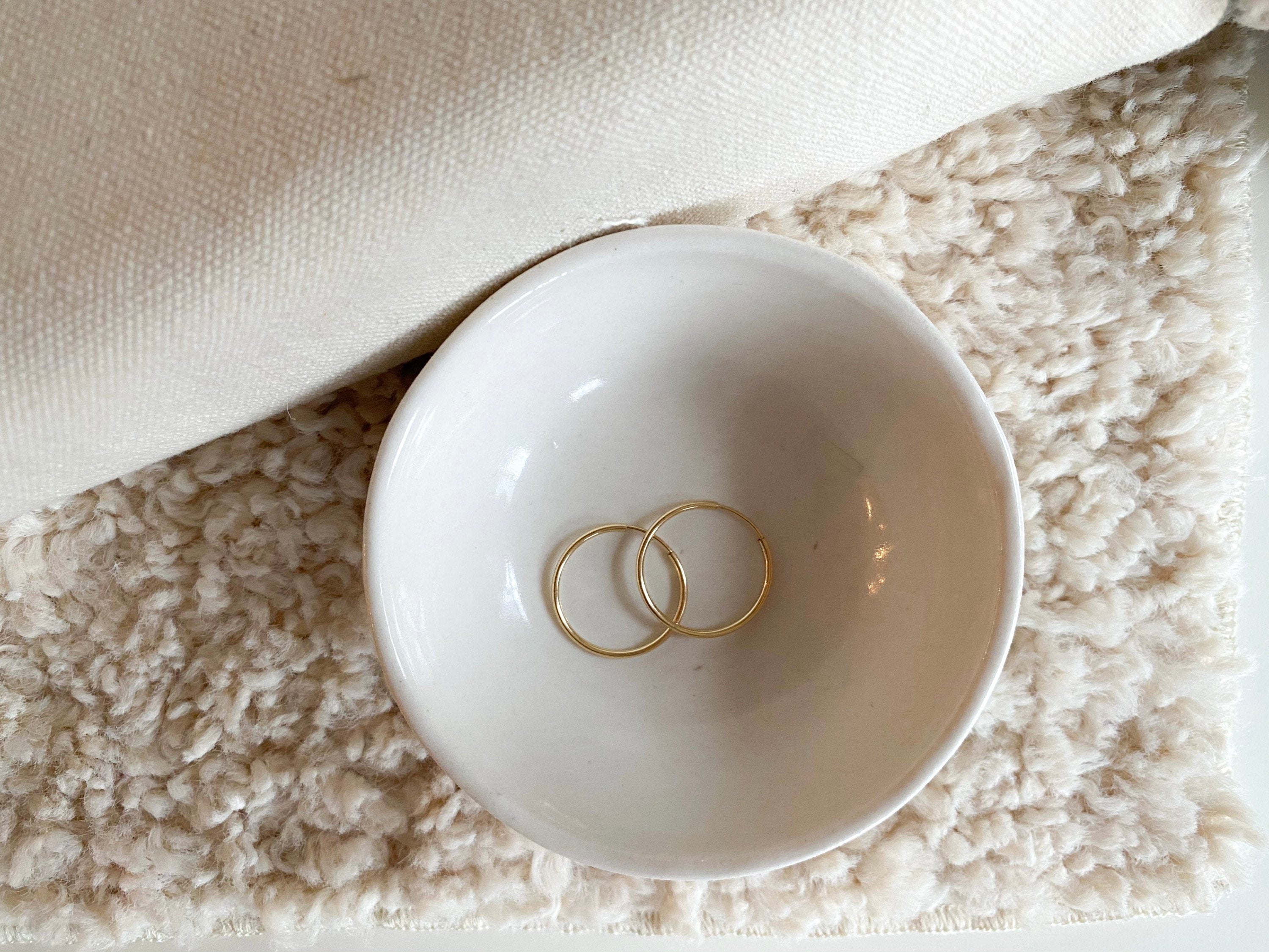 Gold filled hoops - high quality - tarnish resistant - hypoallergenic - good for sensitive ears - everyday - endless hoops - huggie hoops