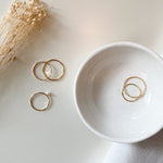 Hammered Gold Fill Skinny Ring - Tarnish Resistant - High Quality - hypoallergenic - Stacking rings - Thin simple band