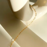 Gold fill staple chain necklace - choker or standard length necklace - High quality tarnish free - Gold chain - layering necklace