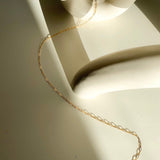 Gold fill staple chain necklace - choker or standard length necklace - High quality tarnish free - Gold chain - layering necklace