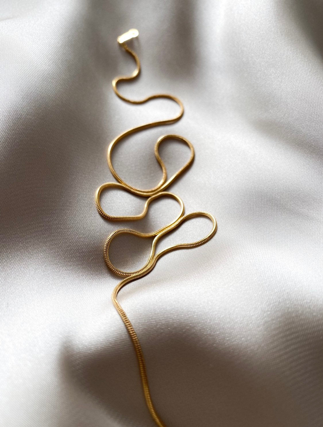 Snake herringbone gold filled necklace - High quality tarnish free - simple necklace - layering necklace - hypoallergenic - made to last