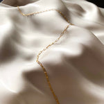 Gold fill staple chain necklace - choker or standard length necklace - High quality tarnish free - Gold chain  - layering necklace