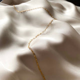 Gold fill staple chain necklace - choker or standard length necklace - High quality tarnish free - Gold chain - layering necklace