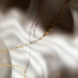 Gold fill staple chain necklace - choker or standard length necklace - High quality tarnish free - Gold chain - layering necklace