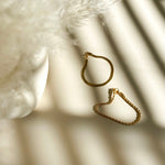 Thick double roped bracelet - 3mm - Tarnish resistant - high quality - Gold roped chain