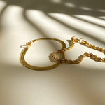 14k Gold filled Herringbone Bracelet - Tarnish resistant - High quality - Gold chain