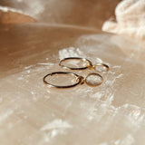 Crystal Huggie Hoops - 14k Gold Filled