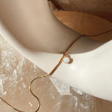 Cremation Snake Chain Necklace- 14k Gold Filled