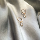 Crystal Huggie Hoops - 14k Gold Filled