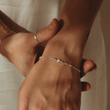Mothers Milk Figaro Bracelet- Sterling Silver