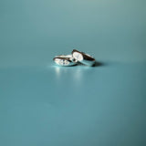 Marquise Cut Diamond Hoops - Sterling silver