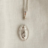 Forget-Me-Not Circle Cremains Urn Necklace - Sterling Silver