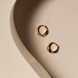 Twisted Huggie Hoops- 14K Gold Filled