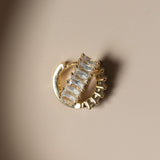 Baguette Diamond Hoop Earrings - 14k Gold Filled