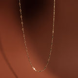 Bar Chain Necklace - Personalized - 14K Gold Filled