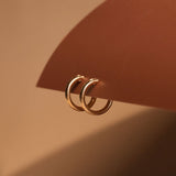 Thick Latch Hoops - 14k Gold Filled