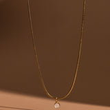 Cremation Snake Chain Necklace- 14k Gold Filled