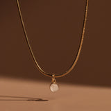 Cremation Snake Chain Necklace- 14k Gold Filled