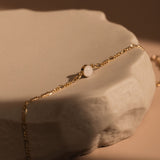 Cremation Figaro Chain Bracelet- 14K Gold Filled