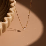 Cremation Sequin Chain Necklace - 14k Gold Filled