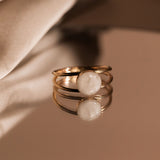 Cremation Double Band Circle Ring - 14k Gold Filled