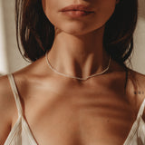 Skinny Freshwater Pearl Choker - Sterling Silver