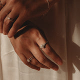 Forget-Me-Not Cremains Urn Ring - Sterling Silver