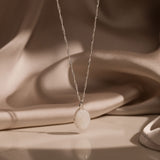 Cremation Oval Necklace- Sterling Silver