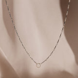 Cremation Scalloped Necklace - Sterling Silver