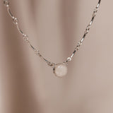 Cremation Scalloped Necklace - Sterling Silver