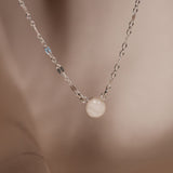 Cremation Sequin Necklace - Sterling Silver