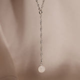 Cremation Drop Necklace - Sterling Silver