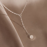 Cremation Drop Necklace - Sterling Silver