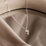 Cremation Necklace 6mm pendant- Sterling Silver