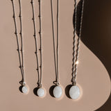 Mothers Milk Oval Necklace - Sterling Silver