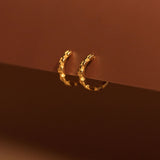 Checkered Hoops - 14k Gold Filled