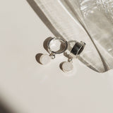 Cremation Latch Hoop Earrings - Sterling Silver