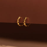Checkered Hoops - 14k Gold Filled