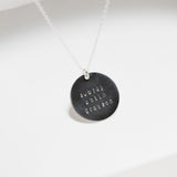 Circle Pendant Necklace - Personalized - Sterling Silver
